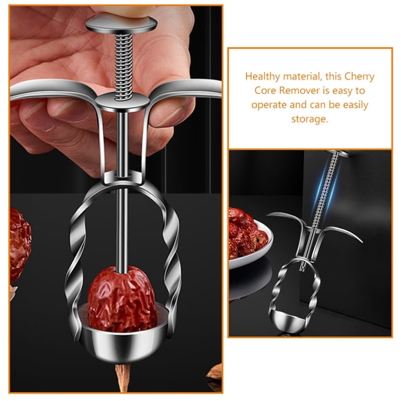 OHOIOLLA Removedor Manual De Carozos De Cereza Y Date En Acero Para Uso Diario En Cocina