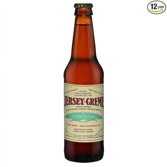 Glass Bottle Iconic Old-Time Brand Soda 12 oz 12 Pack Bundled by Louisiana Pantry (Jersey Cream)
