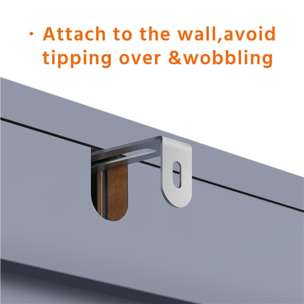 FullFurnique Toilet Storage Cabinet with 1 Open Shelf, Gray