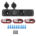 thumbnail image 1 of Panel de interruptor de palanca de encendido/apagado 4 en 1, voltímetro de cargador USB Dual para coche, barco, camión marino, rojo Jadeshay  A, 1 of 8