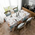 thumbnail image 3 of Thanksgiving Pumpkins Tablecloth Rectangle Round Table Cloth 60x84 Inch, Blue Orange Indoor or Outdoor Tablecloth, Waterproof Fabric Washable Table Cover for Party Holiday Picnic Kitchen Fall Decor, 3 of 5