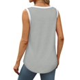 thumbnail image 6 of YDKZYMD Casual Womens Tank Tops Loose Fit Solid Colors Scoop Neck Camisole Sleeveless Plus Size Tunic Tops Summer Beach T Shirts XL, 6 of 6