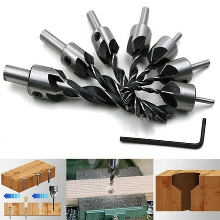 

WANYNG 7 PCS Drill Bit Set Drill Adjustable Carpentry Reamer with One Hex Key Bead Bit for Jewelry Making