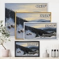 thumbnail image 4 of Designart 'View On Snowy Mountain Tops At Evening Glow' Traditional Framed Canvas Wall Art Print, 4 of 5