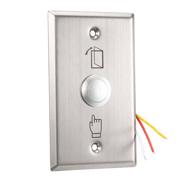 Botón de liberación de puerta de 36V, presione para salir, reinicio NO/NC/COM contacto 115x70