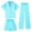 Sky Blue, variant on REDARER Girls' Soft Knit Pajama Set, Short Sleeve Button-Down Top & Shorts Loungewear for Kids,10-11 Years