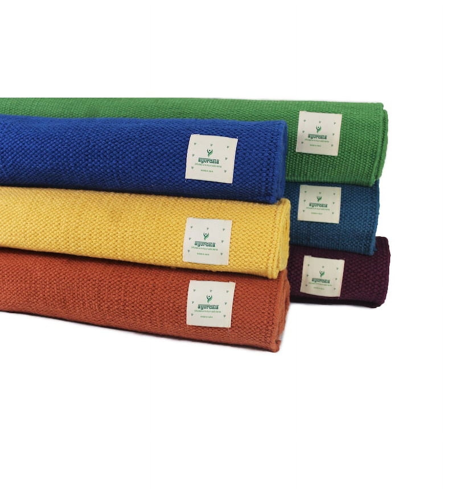 Natural organic handwoven Cotton Yoga Mat for Sustainable, Yoga, Pilates, Fitness, and Meditation