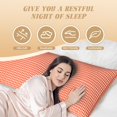 thumbnail image 3 of Naloa Orange Gingham Super Soft 20x60 Body Pillow Case,Long Side Hidden Zipper（PILLOWS ARE NOT INCLUDED）, 3 of 6