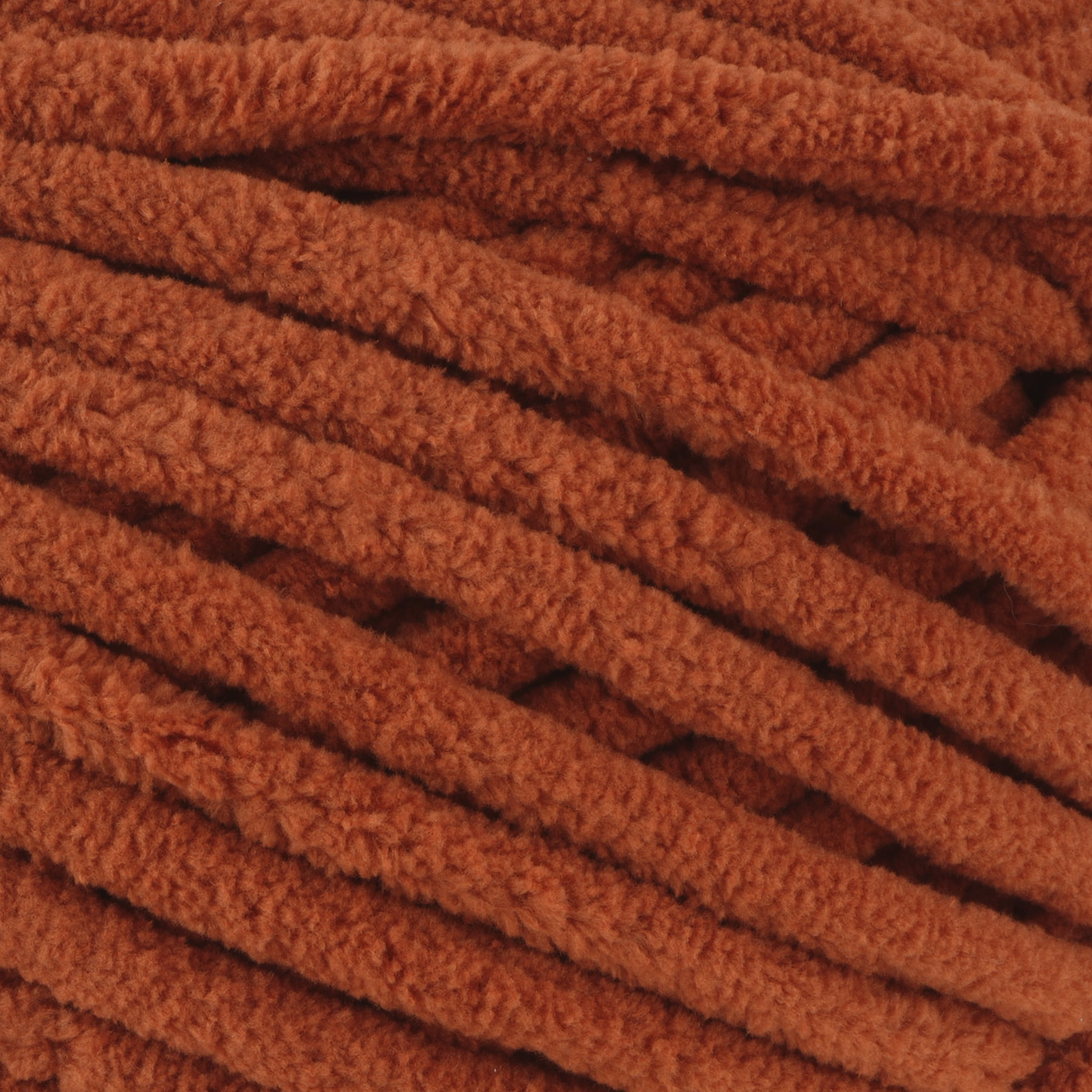 Crafted by Catherine Plush Chenille Yarn for Knitting, Crocheting and Amigurumi - 2 Pack (8.8 oz / 250g, 152 yards each skein), Cinnamon, Gauge 6 Super Bulky