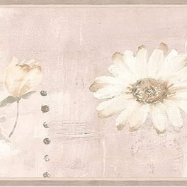 CONCORD WALLCOVERINGS ™ Wallpaper Border Floral Pattern Flowers Petals