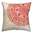 thumbnail image 2 of Creative Products Double Medallion Tan Red 20x20 Indoor / Outdoor Pillow, 2 of 3