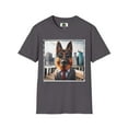 thumbnail image 2 of German Shepherd "City Dude" Unisex Softstyle T-Shirt, 2 of 10
