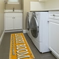 thumbnail image 3 of Ottomanson Non-Slip Rubberback Text 2x5 Laundry Room Runner Rug, 20" x 59", Orange, 3 of 8