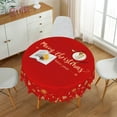thumbnail image 6 of Nanqianyi Christmas/New Year Tablecloth Round 70 Inch Red Snowflakes Table Cloth For Holiday Party Kitchen Table Cover, 6 of 9
