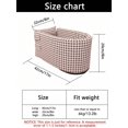 thumbnail image 2 of 1pc Plaid Car Seat For Small Pets Via Center Console, Safety Elevated Seat For Travel Suv Van Cars, Portable Dog Carrier With Thick Pad, 2 of 5