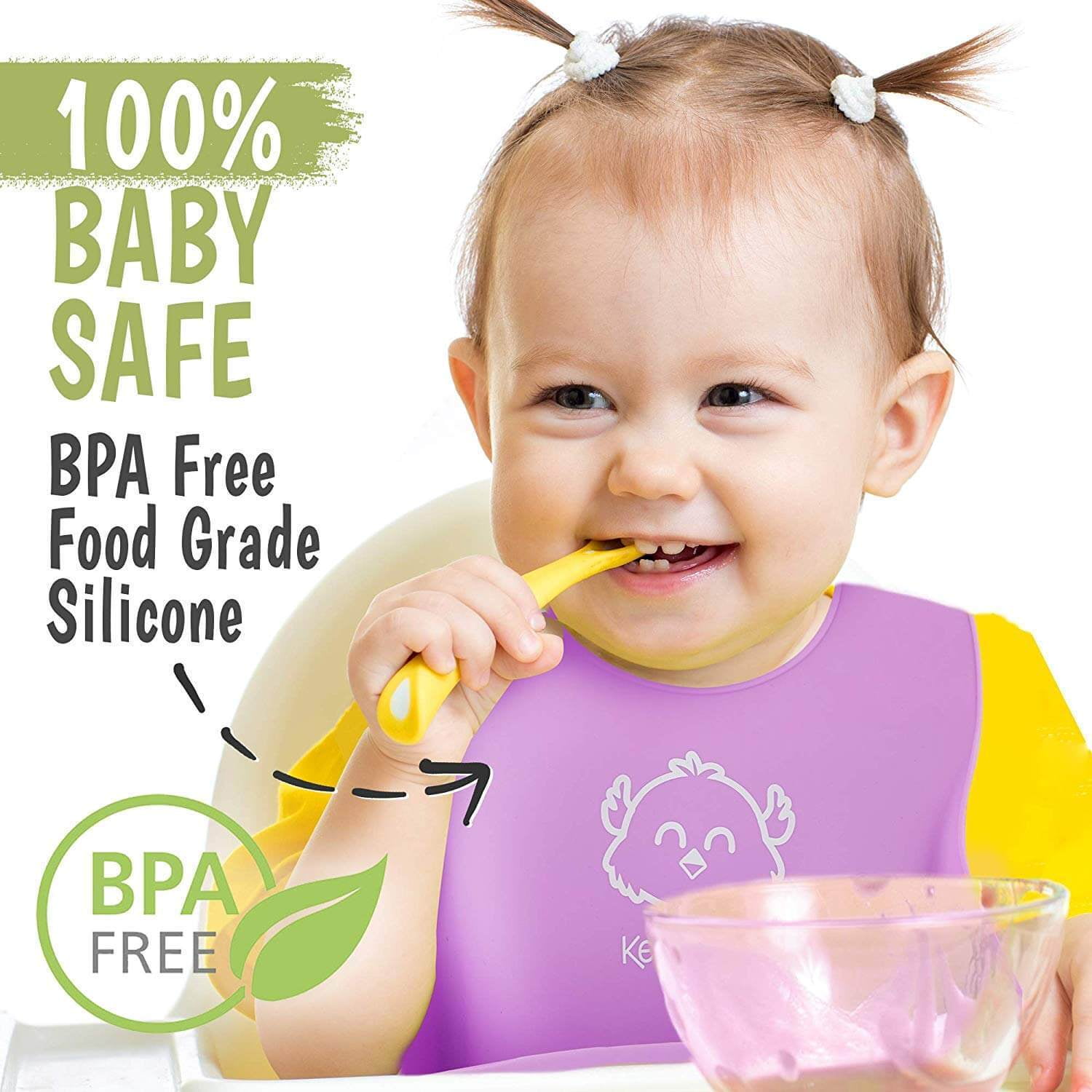 baby eating bib