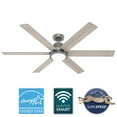 thumbnail image 2 of Hunter - Gravity Indoor Ceiling Fan With Light, Remote, 60-inch, Matte Silver, Casual-style, 6-speed, Energy Star, WiFi Smarthome, 51883, for Living Rooms, Bedrooms, 2 of 18