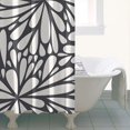 thumbnail image 5 of Small Stall Narrow Shower Curtain 36"W x 72"L – Tropical Bohemian Leaves, Mid-Century Abstract Boho Botanical Bathroom Decor, Vintage Floral Palm Leaf Pattern, Rustic Tribal Folk Style, 5 of 5