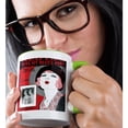 thumbnail image 2 of 3drose, Red Lips Kiss My Blues Away Red and Black Song Sheet Reproduction, 11oz Two-tone Green Mug, 2 of 6