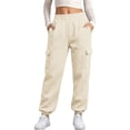 thumbnail image 6 of Jsaierl Womens Joggers Plus Size Baggy Elastic Waist Pants Bottoms Fall Drawstring Cotton Athletic Sweatpants with Pockets, 6 of 9