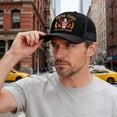 thumbnail image 5 of vigerkar 250 Anniversary USA Hat Embroidered Patriotics Eagle Trucker Cap 250th Anniversary Mesh-Back Cap for Men Women (Black, One Size）, 5 of 9