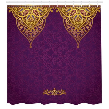 Purple Shower Curtain East Oriental Royal Palace Patterns With