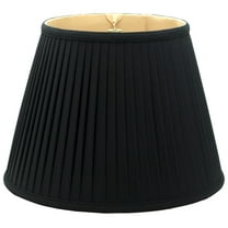 Royal Designs 16" Empire Side Pleat Lamp Shade Black with Gold Lining
