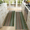 thumbnail image 4 of Kitchen Rugs Sets Of 2,Red and Green Christmas Reindeer Pattern Anti Fatigue Kitchen Mat Rugs Non Slip Washable,Decorative Kitchen Floor Mats for Kitchen,Sink,Laundry,17"X47", 4 of 5