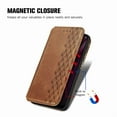 thumbnail image 6 of Wallet Case for T-Mobile REVVL 6 Pro 5G, Magnetic Faux PU Leather Kickstand Flip Cover with Card Holder Slots Shockproof TPU Shell Embossed Pattern Folio Case for T-Mobile REVVL 6 Pro 5G, Brown, 6 of 6