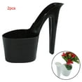 thumbnail image 4 of Langgg Pot de Fleurs en Forme de Talon Haut pour Jardin Intérieur Extérieur Ornements de Table Patio Noir, 4 of 9