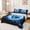 Black Blue 04, variant on Feelyou Fire Basketball King Sheets for Boys, Cool Flame Bedding, Blue Orange, 4pcs, 1 Flat Sheet, 1 Fitted Sheet and 2 Pillowcases
