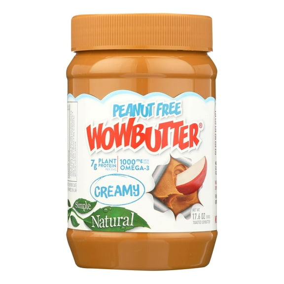 WOWBUTTER Creamy Peanut Free Spread - Case of 6 - 17.6 oz.