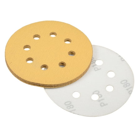 5-inch Sanding Discs, 180-Grits 8-Holes Hook and Loop Wet Dry Sandpaper Sander Sand Paper for Random Orbital Sander