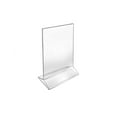 thumbnail image 3 of Top Loading Clear Acrylic T-Frame Sign Holder 4" Wide x 6'' High-Vertical, 10-Pack, 3 of 6