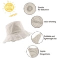 thumbnail image 2 of Ksopiavobs Bucket-Hat-Distressed Washed-Cotton Summer-Sun-Hat Solid Wide Brim Fisherman Cap, 2 of 7