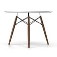 thumbnail image 2 of Parisian 39" Round Dining Table White / Walnut Legs, 2 of 5