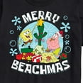 thumbnail image 3 of SpongeBob SquarePants - Merry Beachmas Patrick and Spongebob - Men's Short Sleeve Graphic T-Shirt, 3 of 5