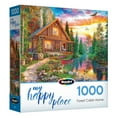 thumbnail image 2 of RoseArt - Favorite Places 1000-Piece - Forest Cabin - Adult Interlocking Puzzle, 2 of 5