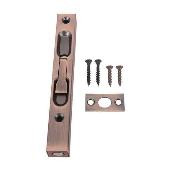 Serrure à Glissière à Loquet Coulissant, Loquet De Sécurité à Glissière En Tube Caché En Alliage D'aluminium épais Pour la Sécurité de la Porte(Bronze)