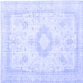 thumbnail image 1 of Ahgly Company Machine Washable Indoor Square Persian Blue Traditional Area Rugs, 8' Square, 1 of 4