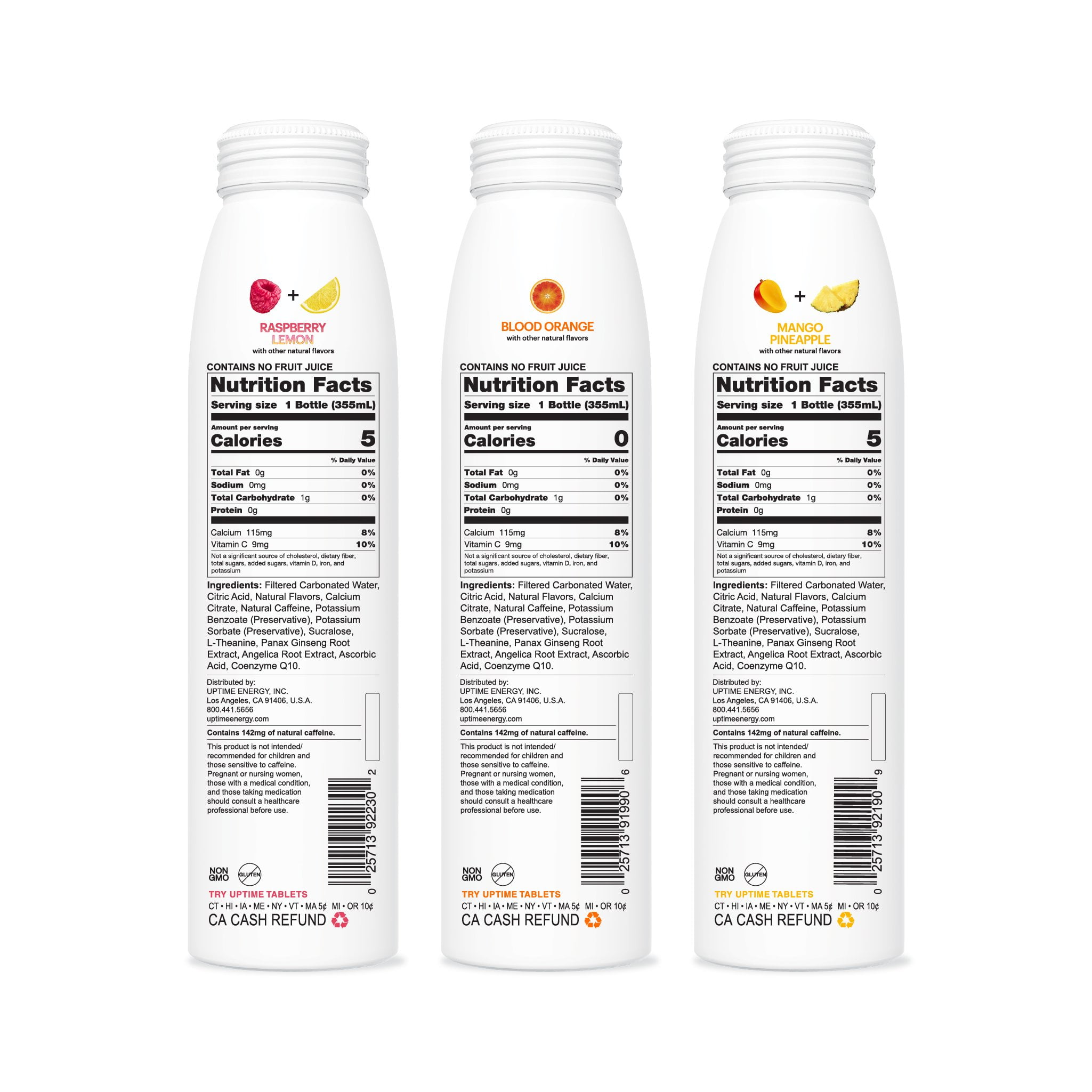 Uptime Energy Drink Variety Pack Sugar Free 12 Bottle Case