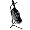 Black Glarry Tubular Acoustic/Electric Bass Guitar Stand Holder Sturdy Protective Foldable