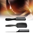 thumbnail image 3 of Juego de Peine para El Cabello de 3 Uds., Peine de Cola Puntiaguda, Peine de Peluquería 3 en 1, Juego de Cepillo Y Peine para Cabello Natural , Baoblaze Peine de pelo de cola, 3 of 7