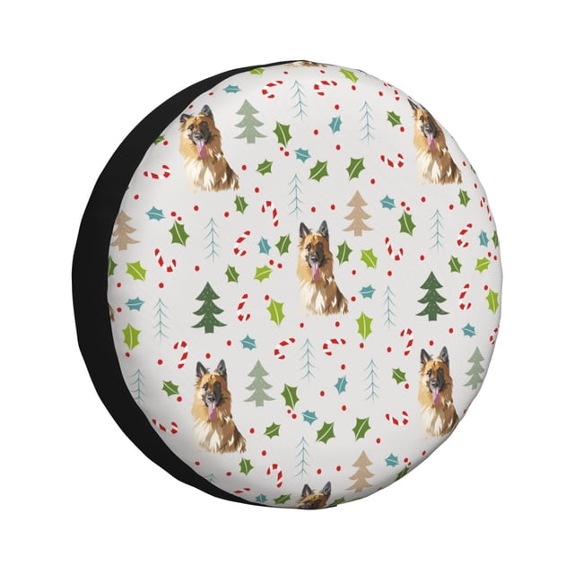 Fotbe German Shepherd Dog Funda de Llanta de Repuesto con Estampado, Engrosada, Ajuste Universal para Jeep, Remolque, RV, SUV, Camión-16 inch