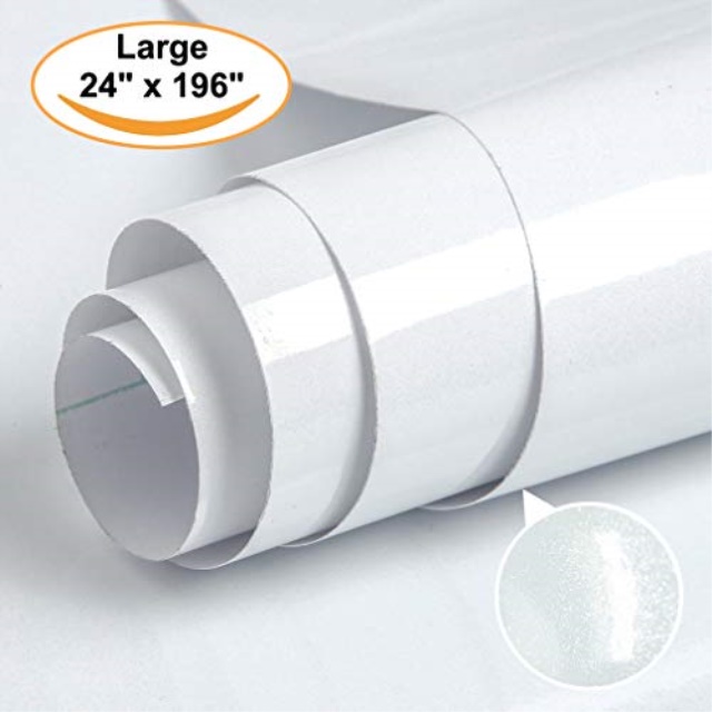 oxdigi white contact paper decorative 24 x 196 inches for