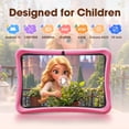 thumbnail image 4 of 10.1 inch Android 15 Kids Tablets,Google Kids Space,6GB RAM + 64GB ROM,Educational Tablets fot Toddler,Kid-Proof Case,Pink, 4 of 11