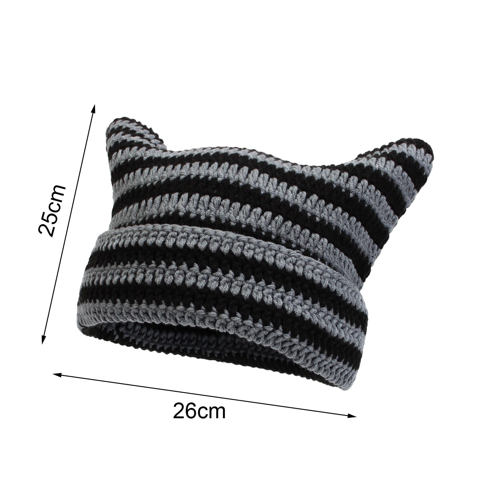 UDIYO Crochet Hats for Women Handmade Knit Cat Ear Beanie Hat