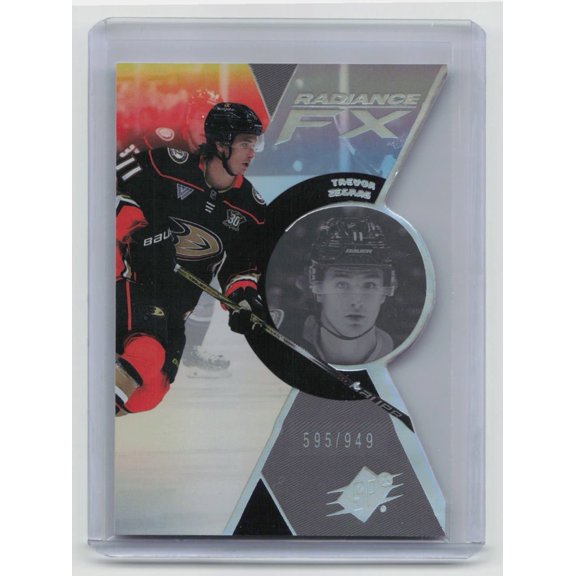 2023-24 Upper Deck SPx Radiance FX Die-Cut RFX-40 Trevor Zegras 595/949 Anaheim Ducks