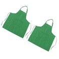 thumbnail image 4 of Cooking Apron Waterproof Adjustable Neck Strap Breathable Soft Kitchen Bib Apron with Pocket for Barbecue Baking 2pcs Green, 4 of 5