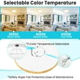 thumbnail image 3 of libtit 12 inch Flush Mount LED Ceiling Light Fixture, 3000K 4000K 6500K Adjustable, 28W 3200lm Round Ceiling Lamp for Bathroom Hallway Kitchen Bedroom, 3 of 7